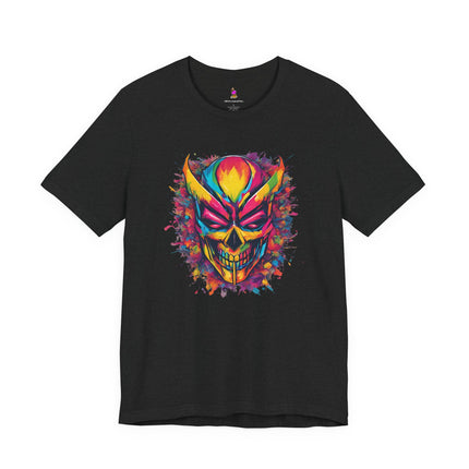 GRINNING MASKED SKULL Graffiti T-Shirt - Urban Street Art Skull Tee