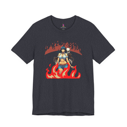 MANIPULATING THE FLAMES OF DESIRE T-Shirt - Anime Girl Fire Art Tee