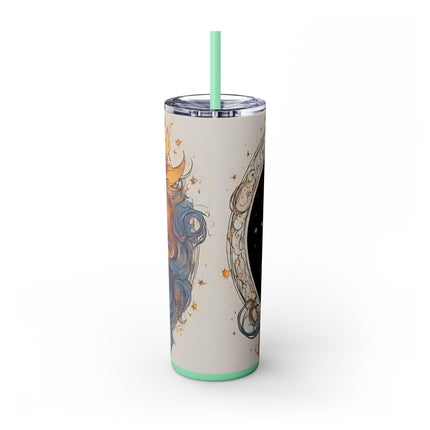 MOON GODDESS Skinny Tumbler - Celestial Astrology Beauty Night Sky Cup