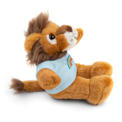 FIND YOUR INNER HAPPY PLACE Inspirational Rainbow Stuffed Animal