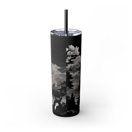 DEATH AND TERROR AWAIT - Video Game Inspired Skinny Tumbler