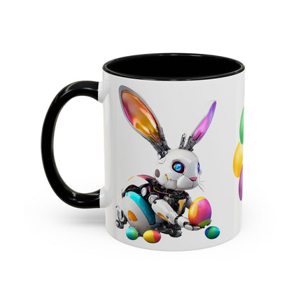 Mechanical EASTER RAB-BOT, Colorful Robotic Rabbit Coffee Cup