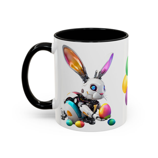 Mechanical EASTER RAB-BOT, Colorful Robotic Rabbit Coffee Cup