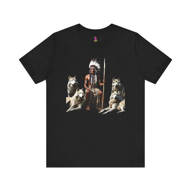CHIEF WOLF PACK T-Shirt - Native American Wolf Leader Tee