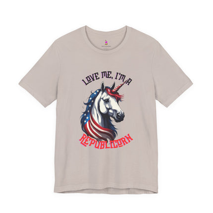 LOVE ME, I'M A REPUBLICORN T-Shirt - Funny Republican Unicorn Patriotic Tee
