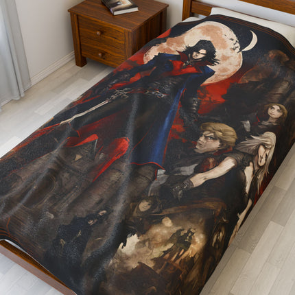 LEGENDARY FIGHTERS ALIGN AGAINST EVIL Video Game Inspired Collage Blanket