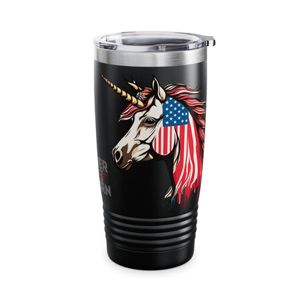 AMERICORN PATRIOT SERIES PATRIOTIC UNICORN Tumbler - Freedom Loving Traveler Cup