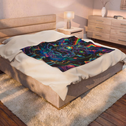 TRIPPY DRAGON KEEPER Psychedelic Blanket