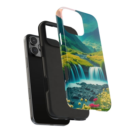 FLOWER CASCADE MOUNTAINS Phone Case