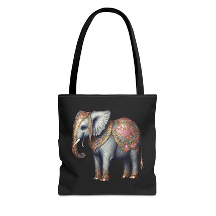 Personalized Elephant Gift Tote | Majestic Custom Grocery Bag | Jungle Lovers Office Travel Carrier | Wild Animal Business Traveler