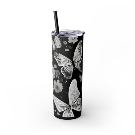 FLOWERS AND BUTTERFLIES Tumbler - Fitness Exercise Gym Workout Drink Holder