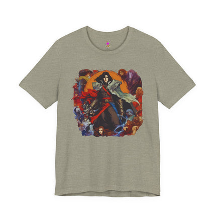 A WARRIOR OF LEGEND Video Game Inspired Collage T-Shirt - Epic Gaming Hero Art Tee