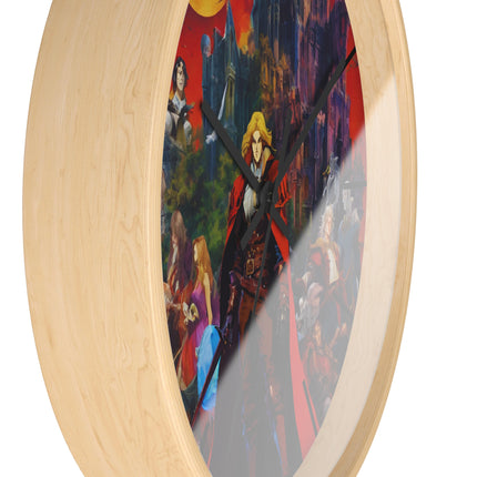 ACCURSED HERO OF THE NIGHT Video Game Inspired Abstract Collage Wall Art Clock