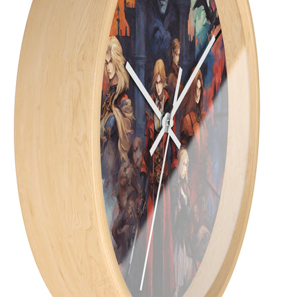 ALLIANCE AGAINST THE FORCES OF DARKNESS Video Game Inspired Abstract Collage Wall Art Clock