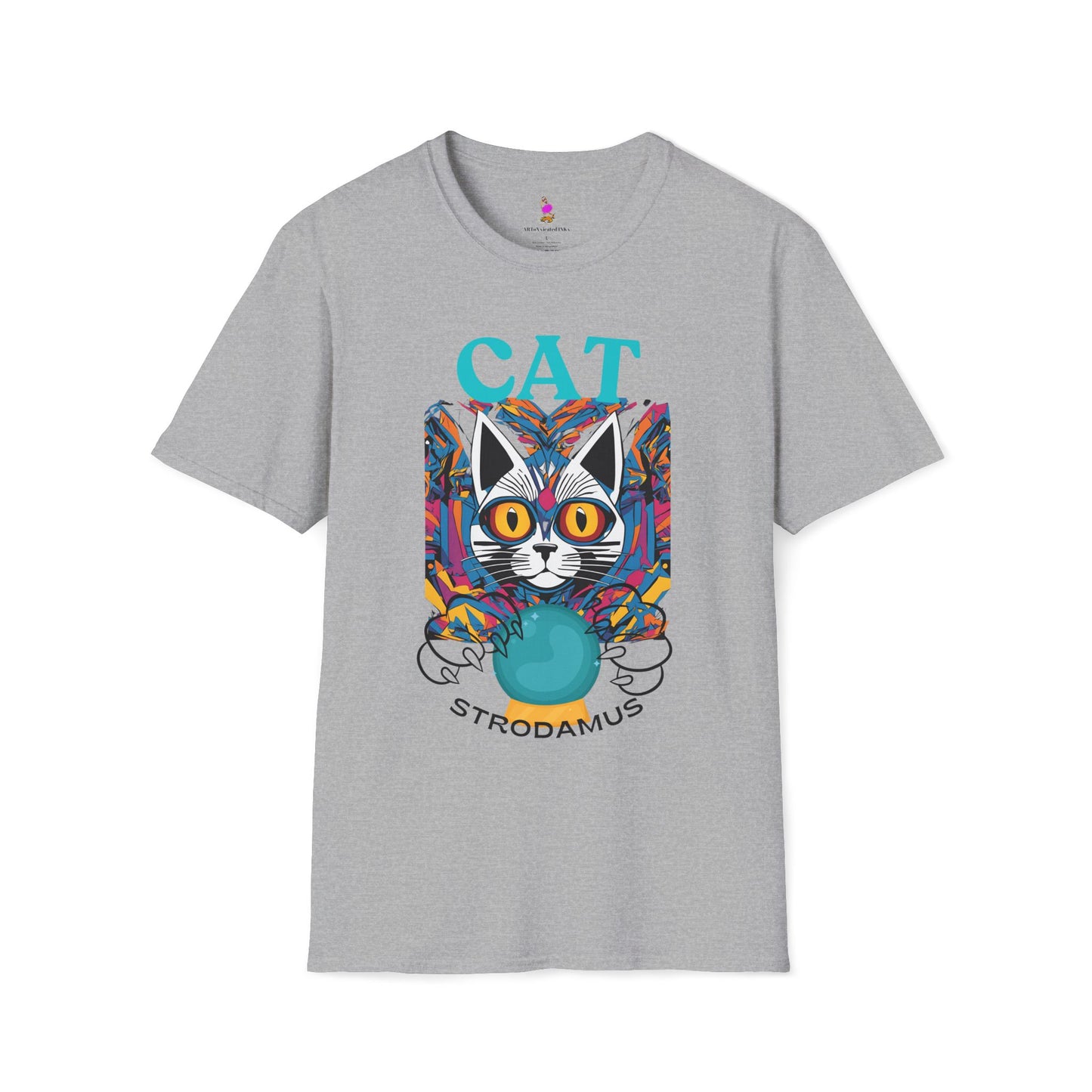 Nostrodamus Spoof Cat 80's Tee, Funny Softstyle Unisex Shirt, Vintage Style Parody Humor Graphic Tshirt, Retro Cat Lover Gift, Nostalgic