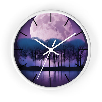 TRANQUILITY UNDER THE VIOLET MOON Wall Clock
