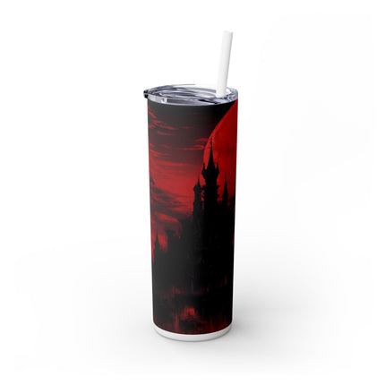 STANDING AT THE PRECIPICE OF EVIL - Video Game Inspired Insulated Skinny Tumbler