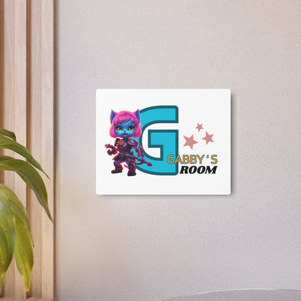 CUSTOM Warrior Cat PERSONALIZED Girls Child Bedroom Metal Art Sign (ADD NAME)