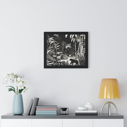 ANIMAL KINGDOM JUNGLE SCENE - Wildlife Shadow Framed Wall Art