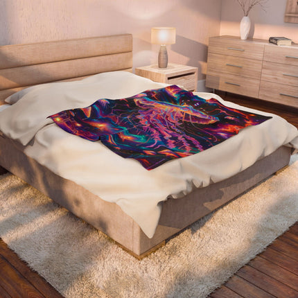 TRIPPY DIMENSIONAL JELLYFISH Psychedelic Blanket