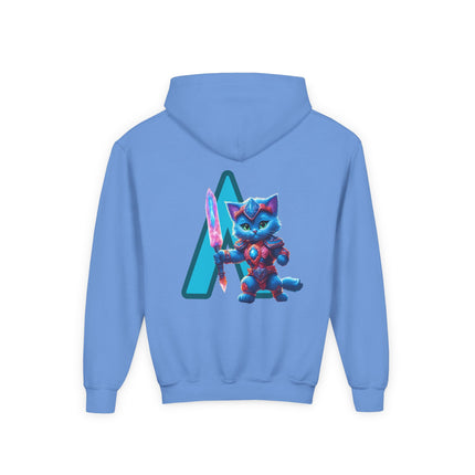 CUSTOM Letter A PERSONALIZED Warrior Cat Girls Hoodie Sweatshirt (ADD NAME TO FRONT)