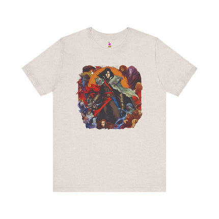 A WARRIOR OF LEGEND Video Game Inspired Collage T-Shirt - Epic Gaming Hero Art Tee