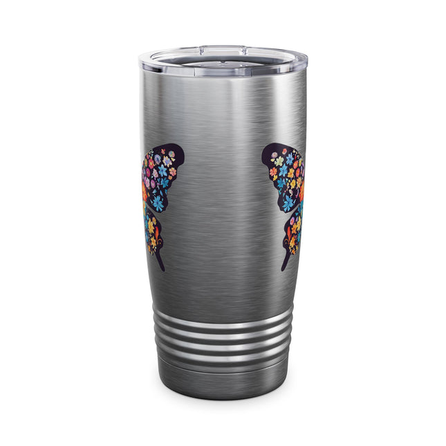 FLORAL PATTERNED BUTTERFLY Tumbler