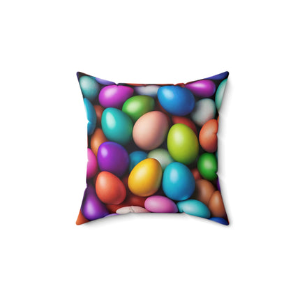 COLORFUL EASTER BUNNY Fur Egg Pillow