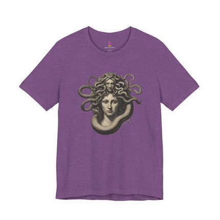 TWO TIER MEDUSA BUST Creepy T-Shirt - Dark Greek Mythology Horror Art Tee
