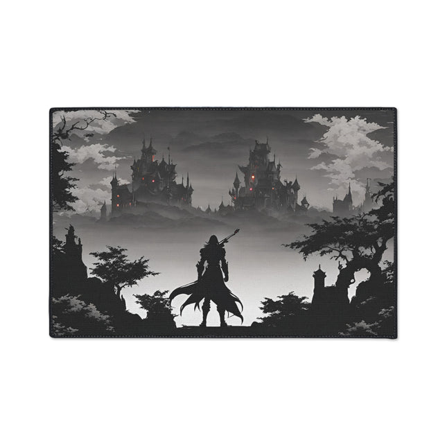 DEATH AND TERROR AWAIT IN THE DARK OF NIGHT Video Game Inspired Floor Mat