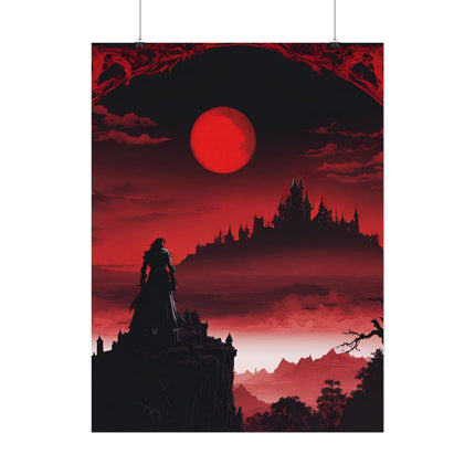 WHAT A HORRIBLE NIGHT TO TRAVERSE THE DARKNESS - Dracula Castle Video Game Inspired Wall Decor Poster