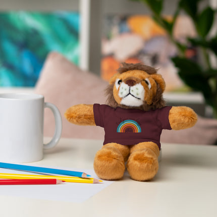 FIND YOUR INNER HAPPY PLACE Inspirational Rainbow Stuffed Animal
