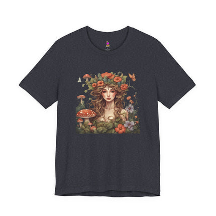 FLOWER GARDEN MAIDEN T-Shirt - Beautiful Botanical Fantasy Art Tee