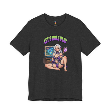 LET'S ROLE PLAY T-Shirt Provocative Seductive Sexy Cartoon Tee