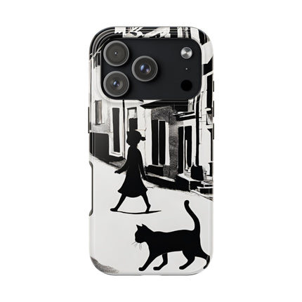 VINTAGE CITY CAT ALLEY WAY Phone Case