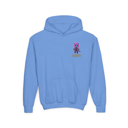 CUSTOM LETTER G WARRIOR CAT - Personalizable Girls Hoodie Sweatshirt