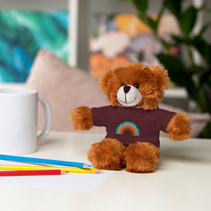 FIND YOUR INNER HAPPY PLACE Inspirational Rainbow Stuffed Animal