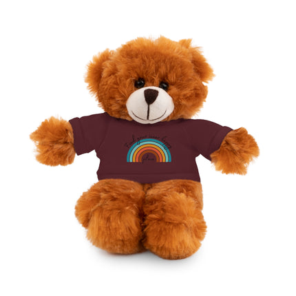 FIND YOUR INNER HAPPY PLACE Inspirational Rainbow Stuffed Animal