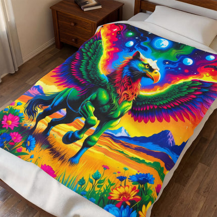 PSYCHEDELIC PHOENIXEAGLION Trippy Lush Blanket