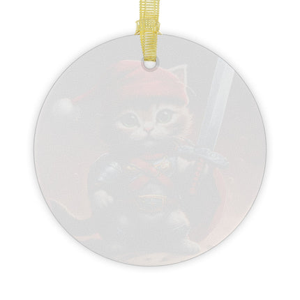 KITTEN WARRIOR Christmas Ornament
