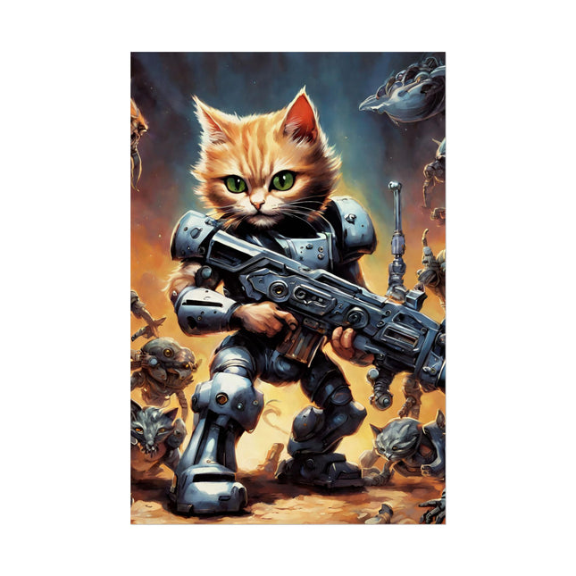 Cool Kids Poster, MECHANIMAL CLASH BATTLERS, Kitten Force, Cat Poster, Kitten Poster, Child's Bedroom Poster, Kids Wall Decor