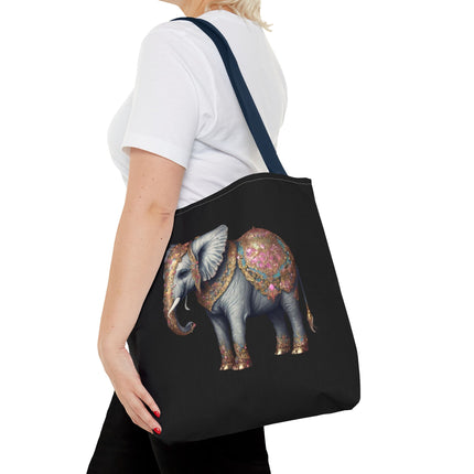 Personalized Elephant Gift Tote | Majestic Custom Grocery Bag | Jungle Lovers Office Travel Carrier | Wild Animal Business Traveler