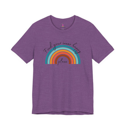 FIND YOUR INNER HAPPY PLACE T-Shirt - Inspirational Rainbow Positivity Tee