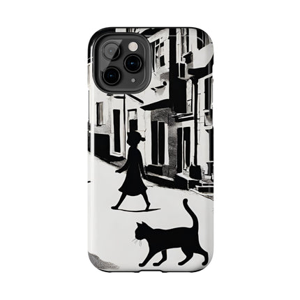 VINTAGE CITY CAT ALLEY WAY Phone Case