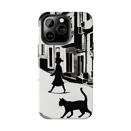 VINTAGE CITY CAT ALLEY WAY Phone Case