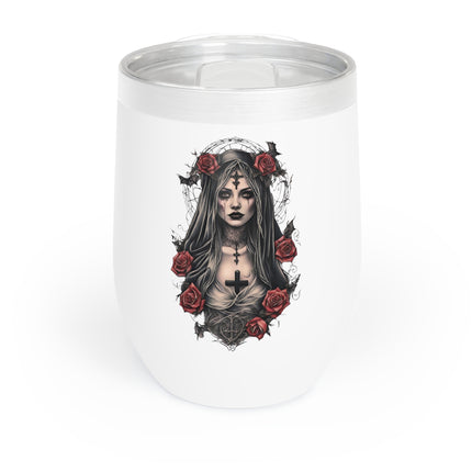 OTHERWORLDLY SAINT Wine Tumbler - Dark Vampire Priestess Cooler