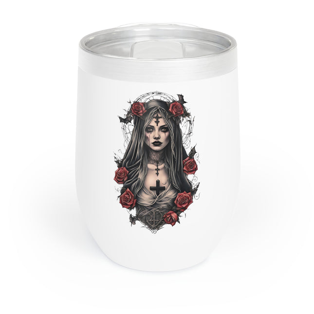 OTHERWORLDLY SAINT Wine Tumbler - Dark Vampire Priestess Cooler