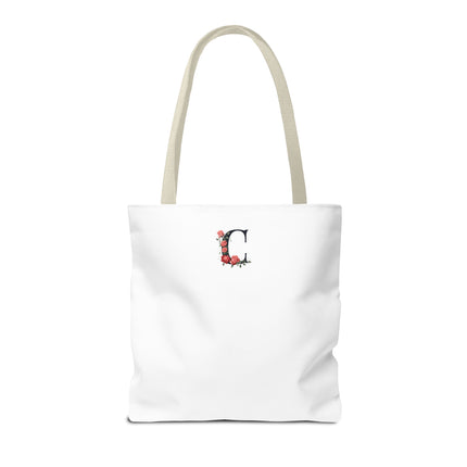Custom Letter Personalized Tote | Rose Flowered Grocery Travel Bag | Floral Print Roses Office Laptop & Books or Exercise Overnight Carrier