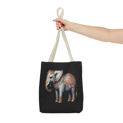Personalized Elephant Gift Tote | Majestic Custom Grocery Bag | Jungle Lovers Office Travel Carrier | Wild Animal Business Traveler