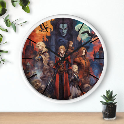 ALLIANCE AGAINST THE FORCES OF DARKNESS Video Game Inspired Abstract Collage Wall Art Clock